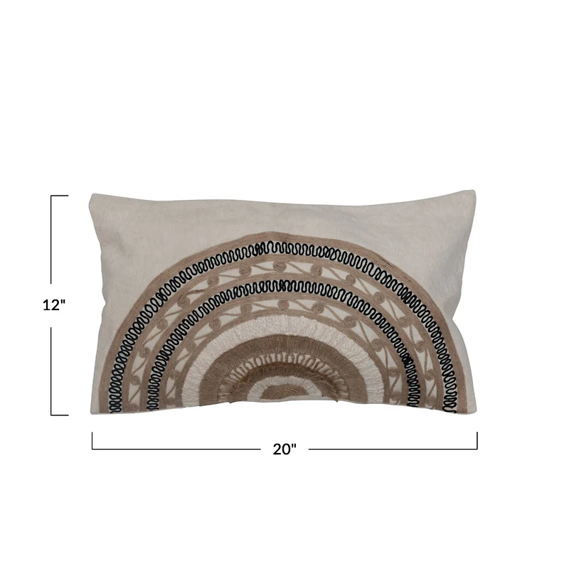 Hello Honey® Rustic Boho Sunrise Cotton & Linen Lumbar Pillow