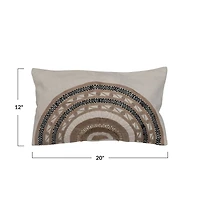 Hello Honey® Rustic Boho Sunrise Cotton & Linen Lumbar Pillow