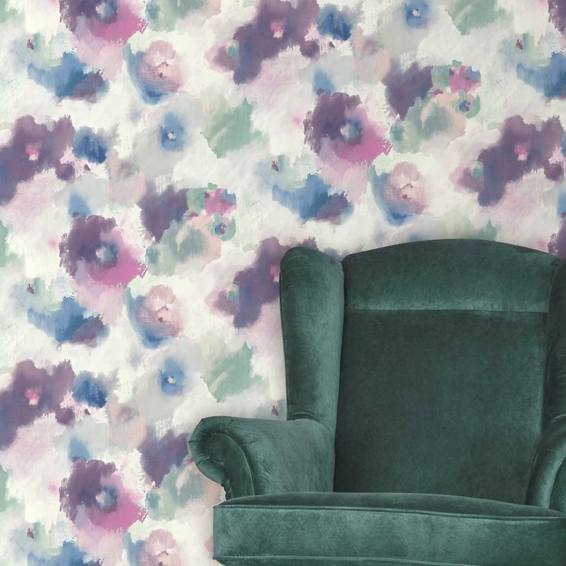 RoomMates Impressionist Floral Peel & Stick Wallpaper