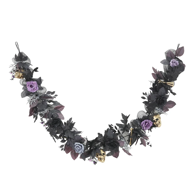 6ft. Skulls & Roses Garland by Ashland®