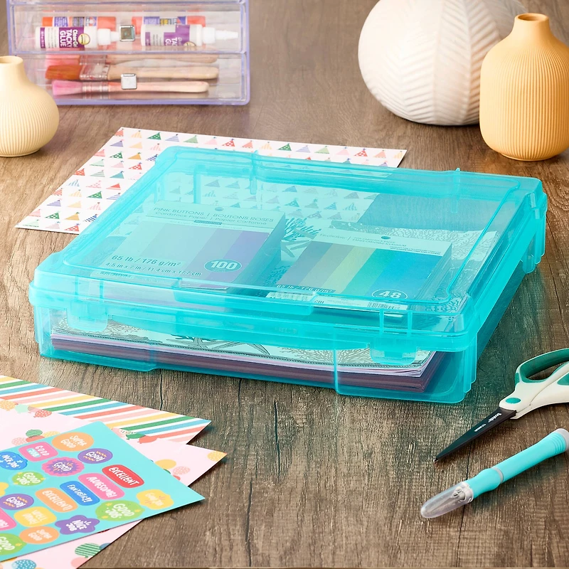 12" x 12" Turquoise Storage Case by Simply Tidy®