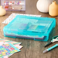 12" x 12" Turquoise Storage Case by Simply Tidy®