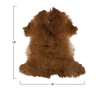 Hello Honey® 3ft. Natural Brown Fur Rug