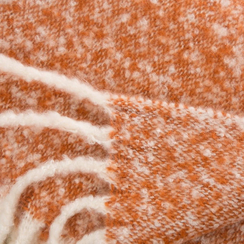 Glitzhome® Woven Acrylic Striped Jacquard Throw