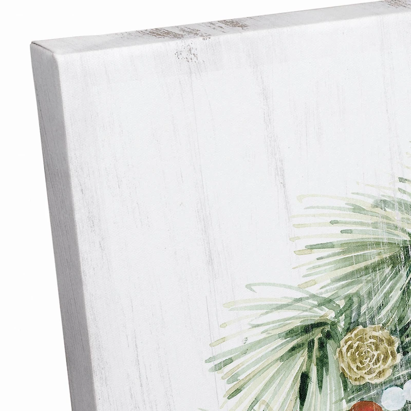 Christmas Wreath Noel Canvas Wall Art