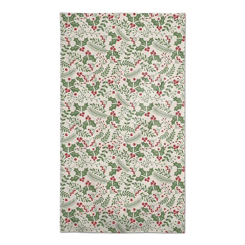 102" Holly Pattern Tablecloth