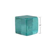 Hello Honey® 4" Glass Cube Bookend