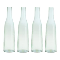 16.75" Green Glass Bottle Vases, 4ct.