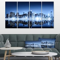 Designart - Night New York City Mirrored
