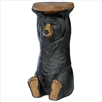 Design Toscano 24" Black Forest Bear Pedestal Table