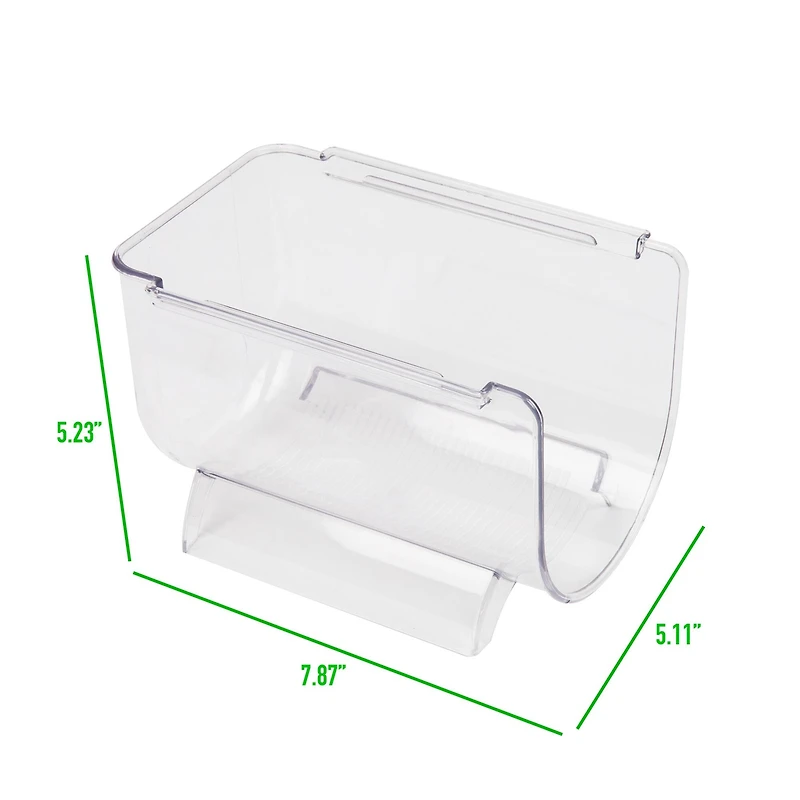 Mind Reader Clear Large 2 Liter Bottle Stackable Refrigerator Bin Storage Set