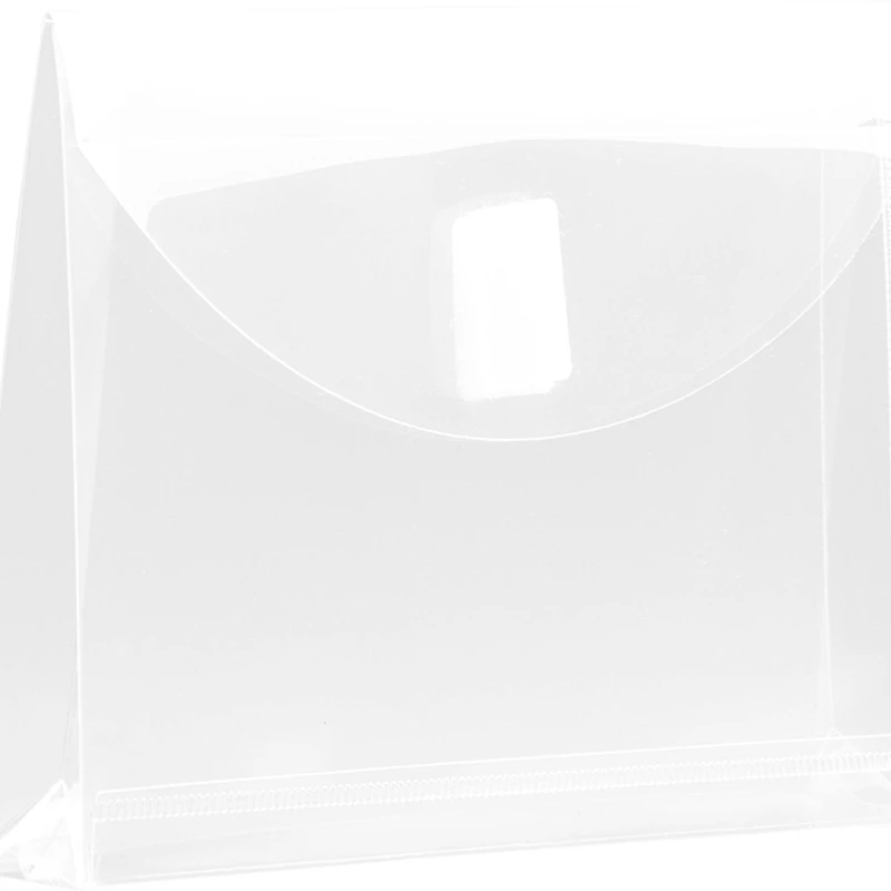 JAM Paper 5.5" x 7.5" Clear Velcro® Brand Hook & Loop 1" Expansion Booklet Envelopes, 24ct.