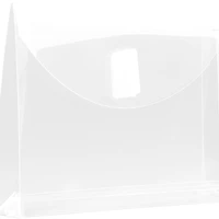 JAM Paper 5.5" x 7.5" Clear Velcro® Brand Hook & Loop 1" Expansion Booklet Envelopes, 24ct.