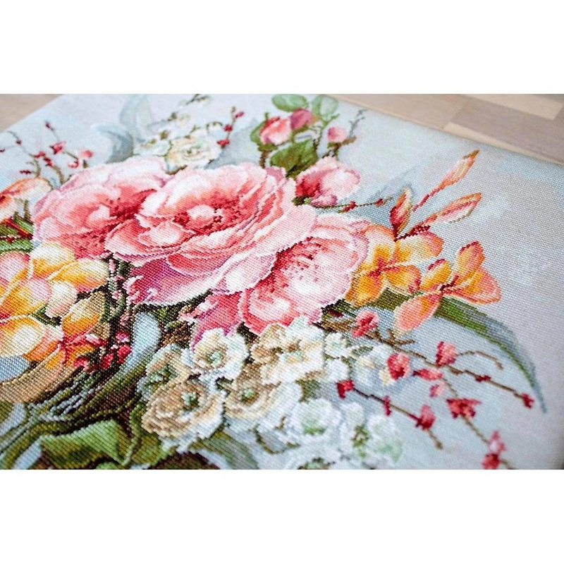 Luca-s Flower Bouquet Counted Cross Stitch Kit