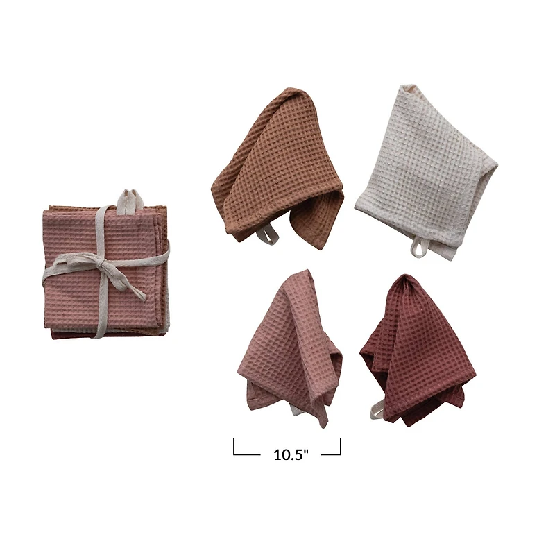 Hello Honey® Woven Linen & Cotton Waffle Kitchen Dish Cloths Set