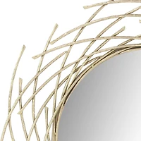 CosmoLiving by Cosmopolitan 39" Gold Glam Metal Wall Mirror