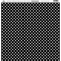 Paper Café White & Black Reverse Mini Dot 12" x 12" Cardstock, 15 Sheets
