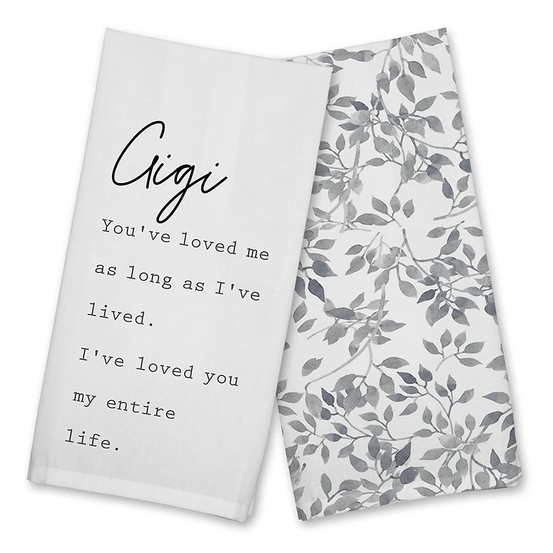 Gigi I've Loved You My Entire Life Cotton Twill Tea Towel Set