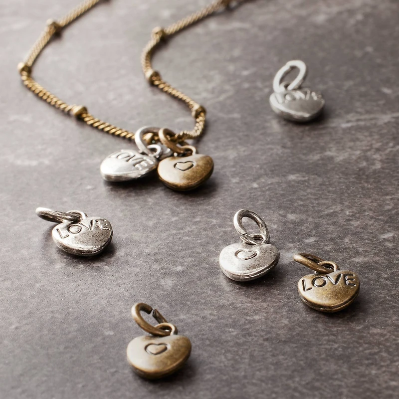 Metal Heart-Shaped Charm Set by Bead Landing™