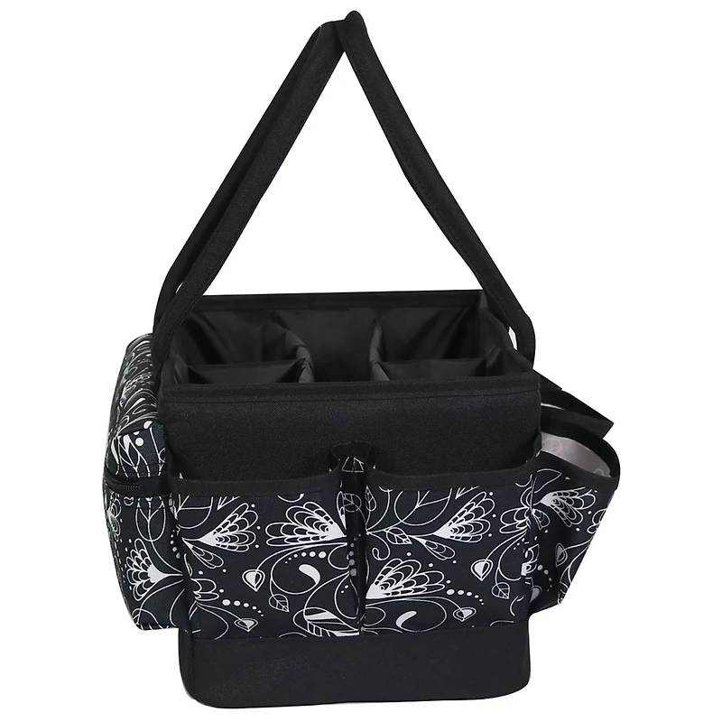 Everything Mary Large Black & Floral Craft Organizer