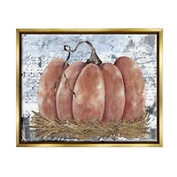 Stupell Industries Abstract Pumpkin Collage Framed Floater Canvas Wall Art