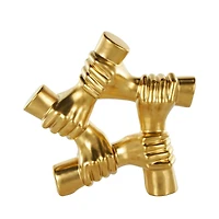 13" Gold Hands Gripping Ceramic Sculpture