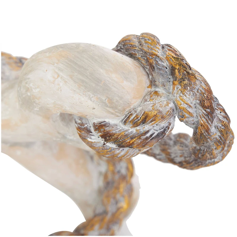 12" Anchor Distressed Sculpture with Rope