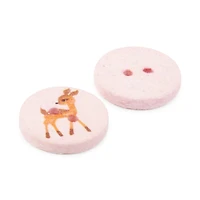 Dritz® 15mm Light Pink Recycled Cotton Deer Button, 9ct.