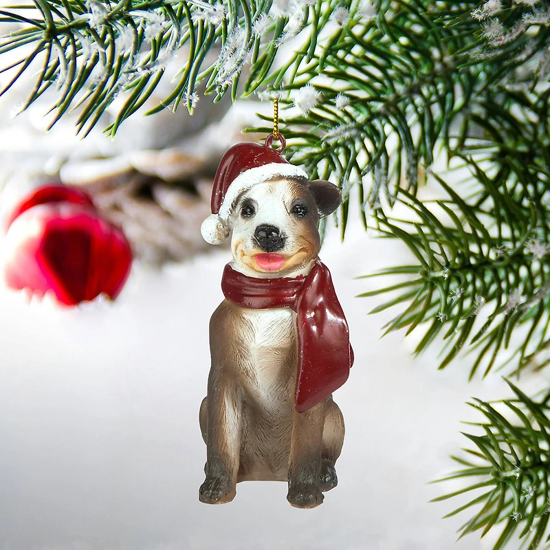 3.5" Pitbull Holiday Dog Ornament