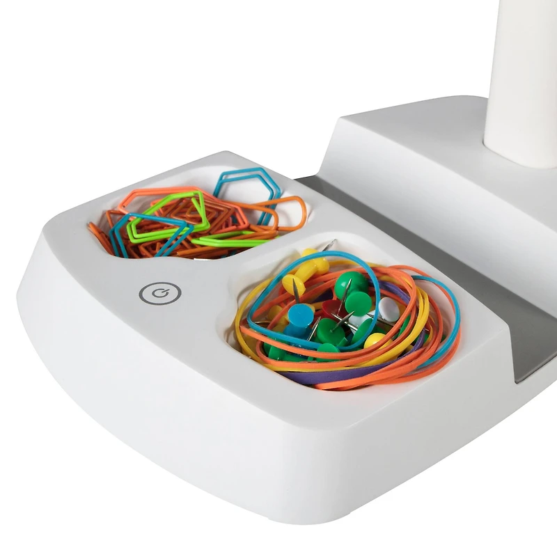 OttLite Wellness Series 26.25" White LED Desk Lamp with Charging Station