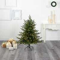 4ft. Pre-Lit Swedish Fir Artificial Christmas Tree with Warm White LED Lights