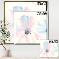 Designart - Pink Shabby Floral I - Shabby Chic Framed Canvas