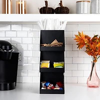 Mind Reader Black 3-Tier Coffee & Tea Condiment Organizer