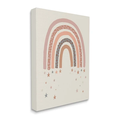Stupell Industries Desert Rainbow Falling Stars Beige Pink Canvas Wall Art