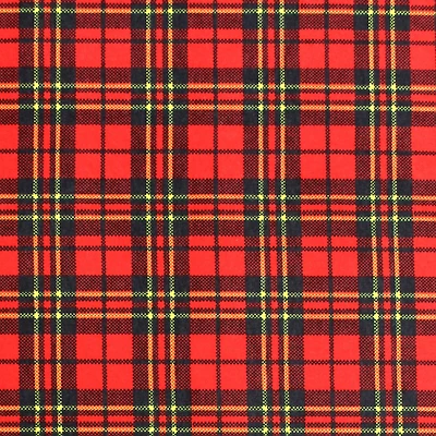 Camelot Fabrics Red Scottie Plaid Flannel Fabric