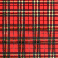 Camelot Fabrics Red Scottie Plaid Flannel Fabric