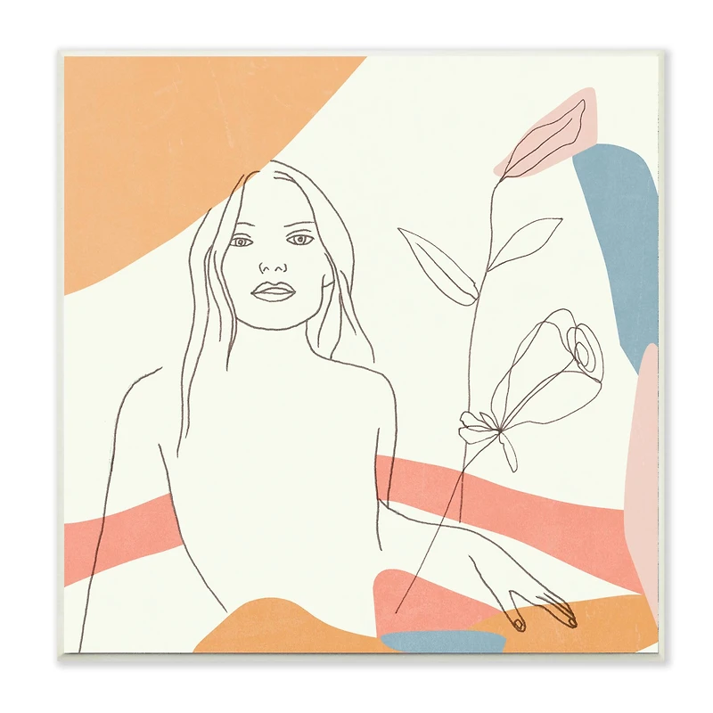 Stupell Industries Female Figure Study Wooden Wall Plaque