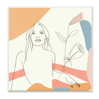 Stupell Industries Female Figure Study Wooden Wall Plaque