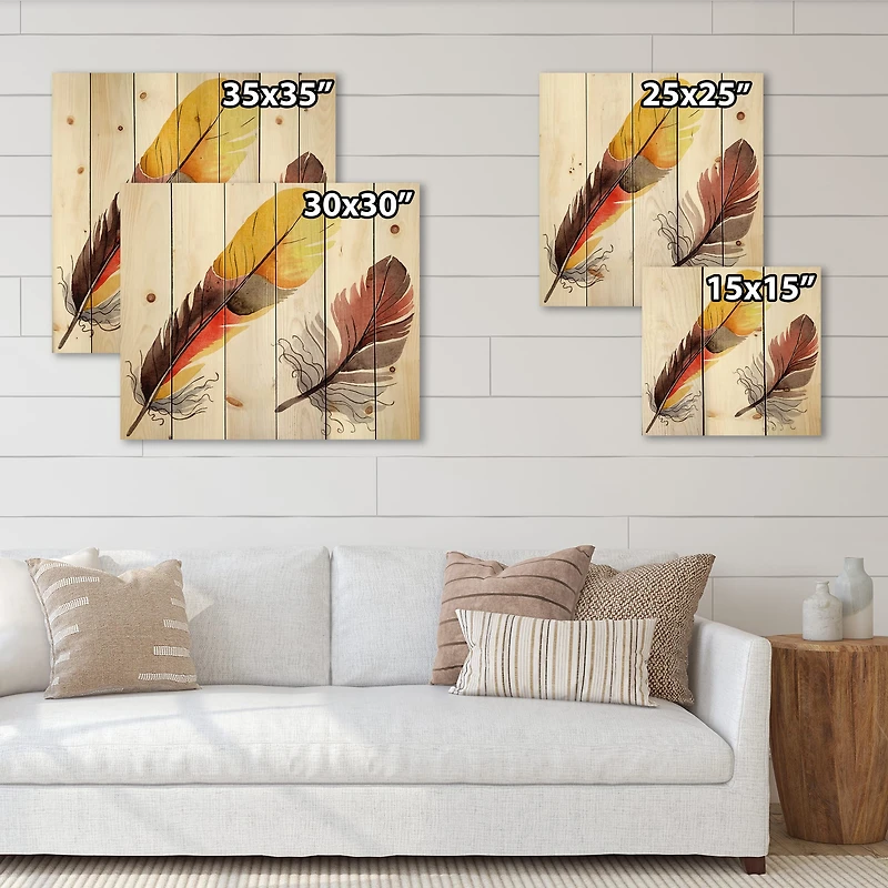 Designart - Colourful Boho Feathers IV