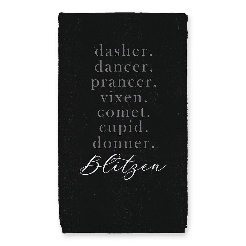 Reindeer Names Tea Towels - Set of 2