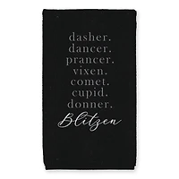 Reindeer Names Tea Towels - Set of 2