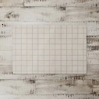 Cream Check Floor Mat