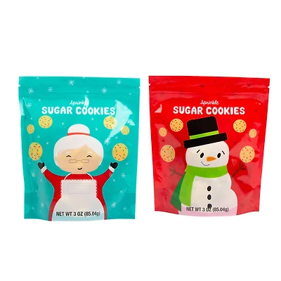 Assorted Holiday Character Bite Size Sprinkle Sugar Cookies, 1pc.