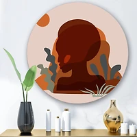 Designart - Minimal Silhouette Of Afro American Woman