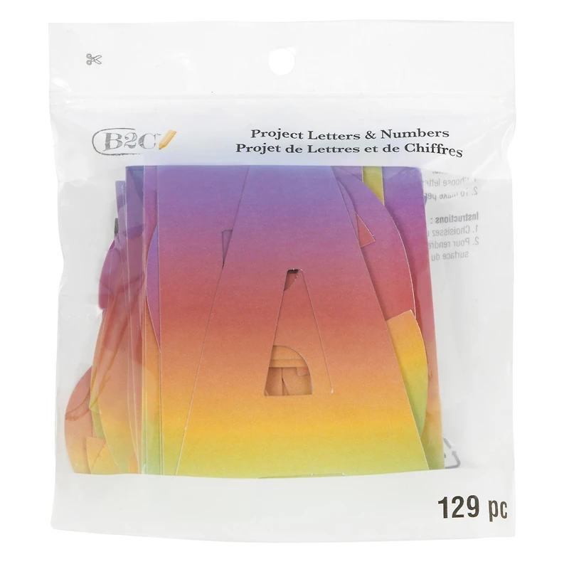 4" Rainbow Project Letter, Numbers & Characters by B2C™