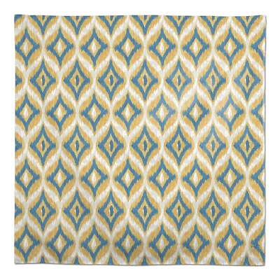 Blue and Yellow Ikat 58" x 58" Tablecloth