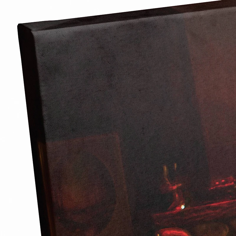 Santa By The Fireplace 24x20 Canvas Wall Art