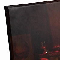 Santa By The Fireplace 24x20 Canvas Wall Art