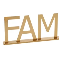 10" Gold Metal Family & Home Tabletop Sign Set