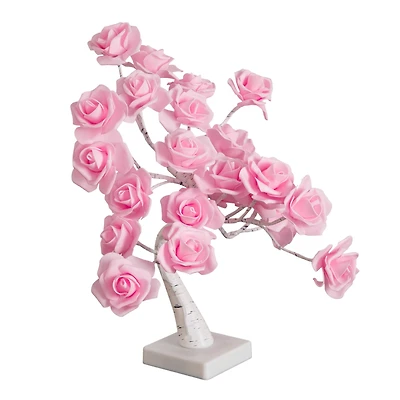 2ft. Pre-Lit Artificial Valentine's Day Twig Tree with 24 Rose Shaped LED Lights